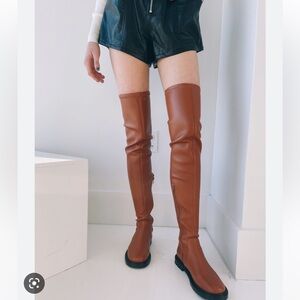 Staud womens Staud Belle Boot, Tan/Black